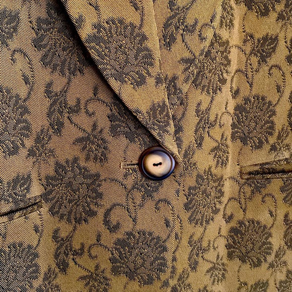 Vintage 90s Suzelle brocade boyfriend oversized style blazer - Picture 5 of 5